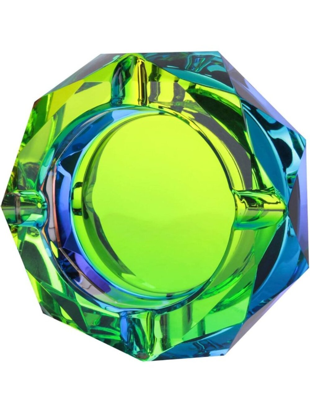 Colorful Crystal Ashtray for Home Office Decor | Modern Cigarette Holder Tray